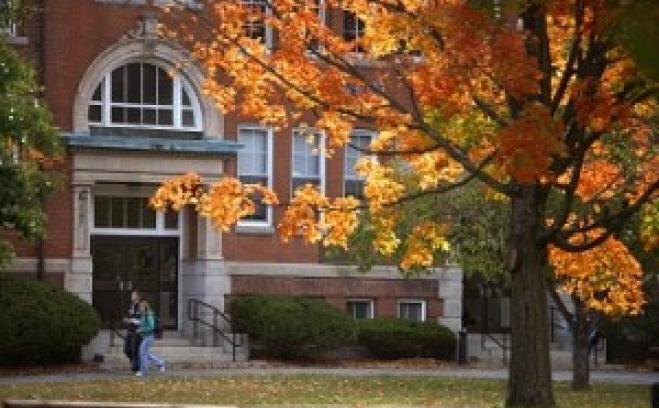 Fitchburg State campus in autumn